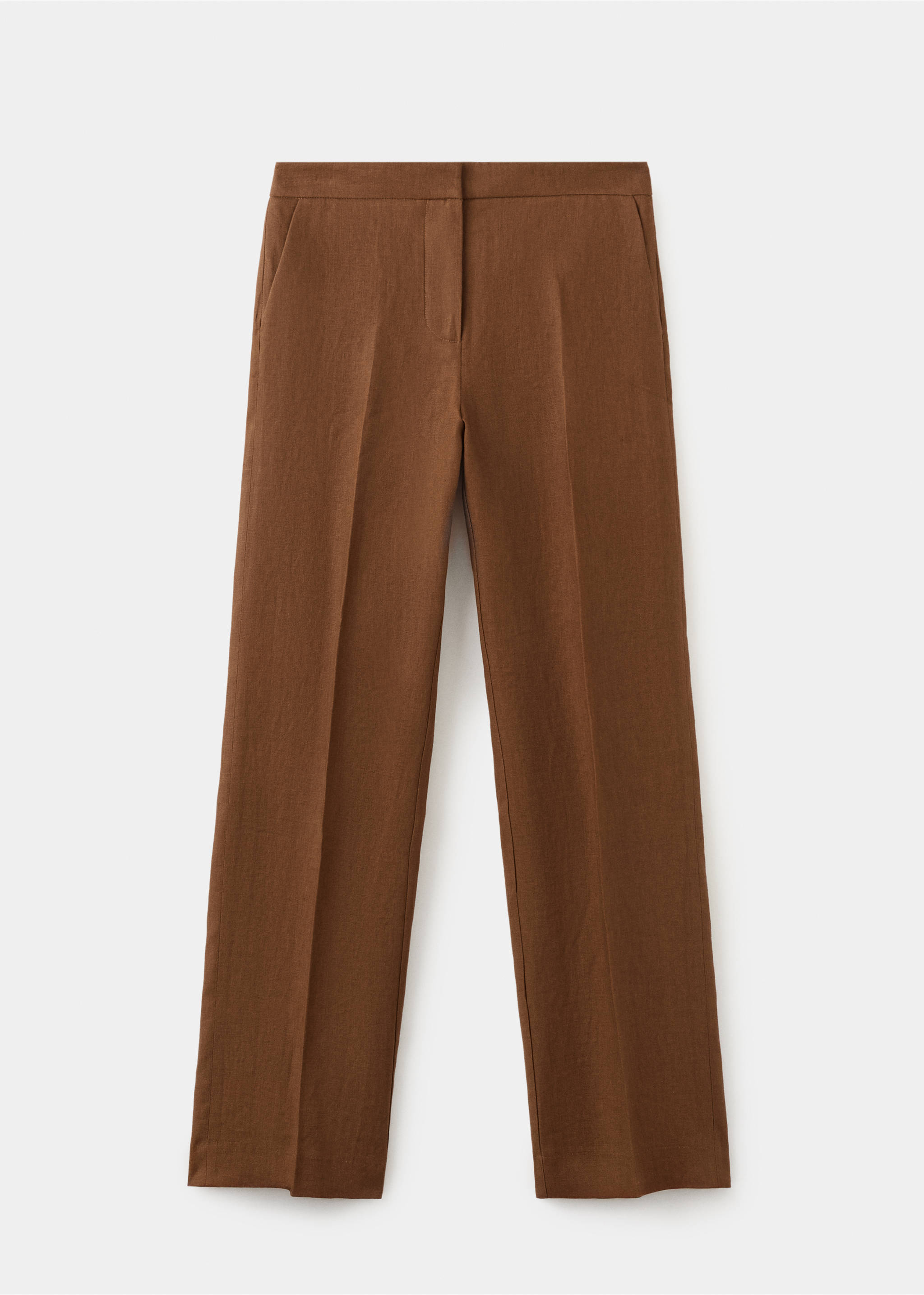Linen suit trousers - Article without model, Brown. Ref: 27047156-00.