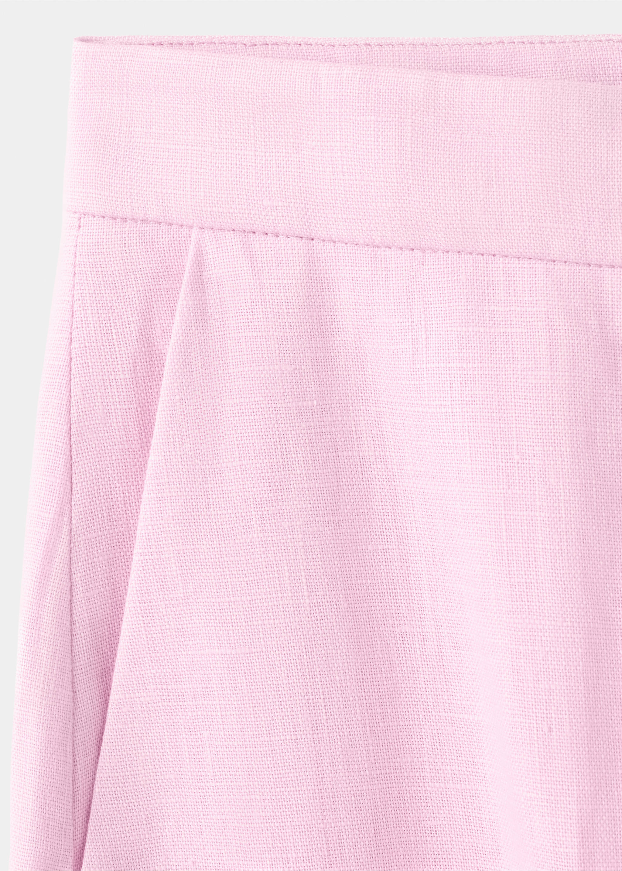 Linen suit trousers - Details of the article 8, Pink. Ref: 27047156-00.