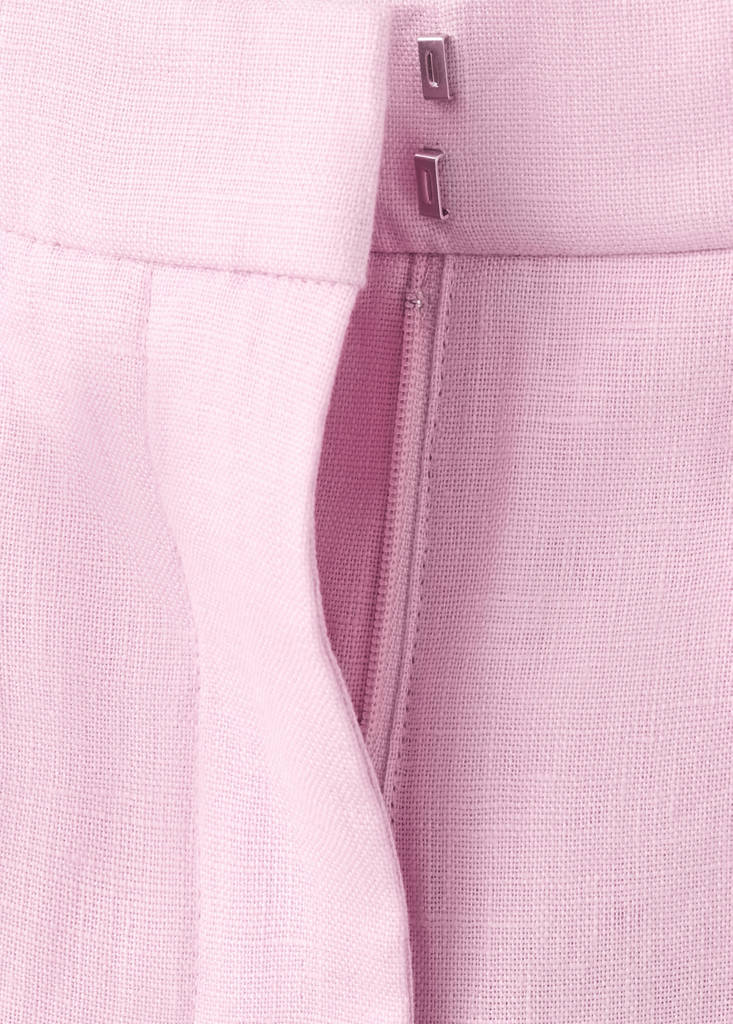 Linen suit trousers — Pink