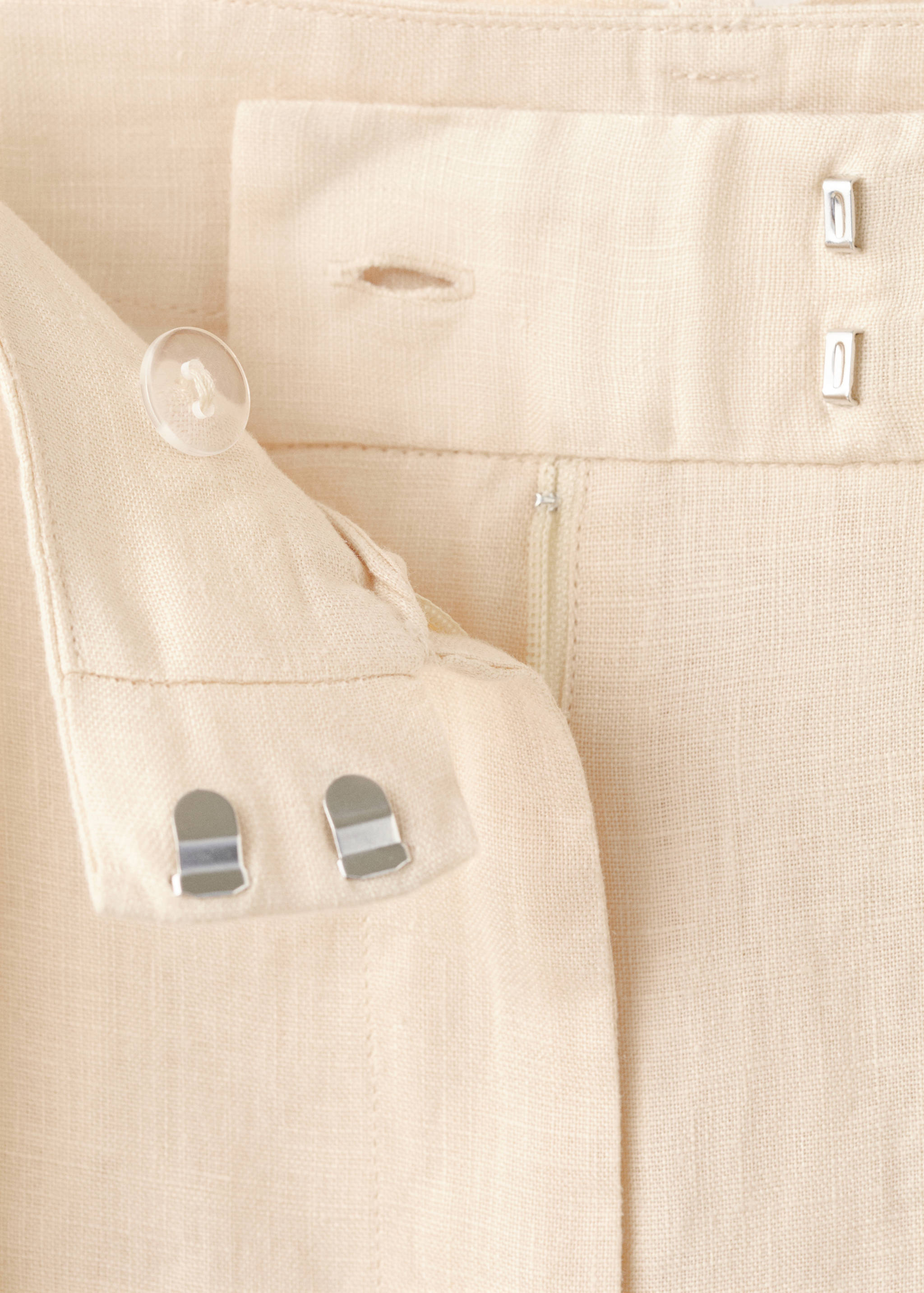 Contrast stripe linen trousers - Details of the article 8