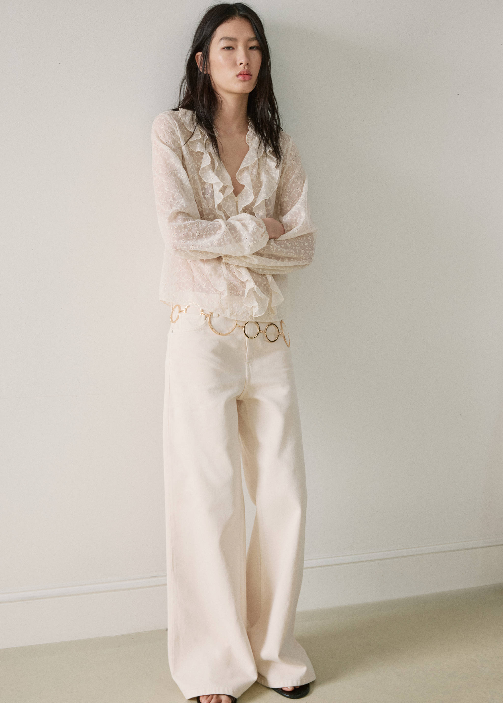 Blouse brodée volants - Plan général