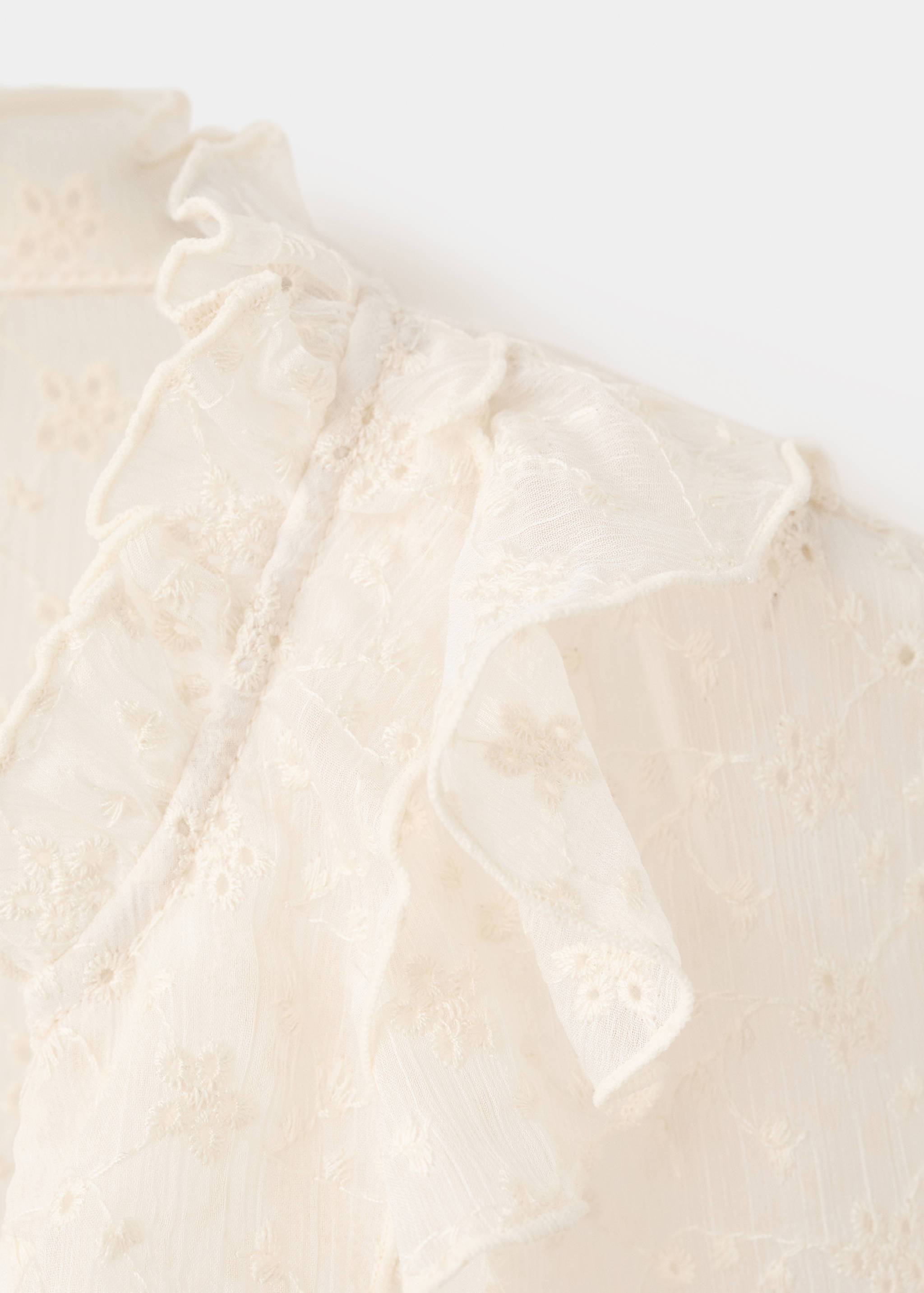 Ruffled embroidered blouse - Details of the article 8