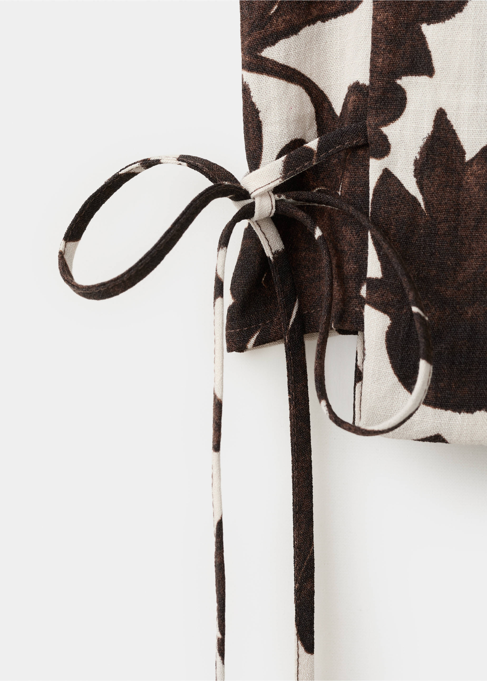 Floral print crop top - Details of the article 8, Brown. Ref: 27047159-00.