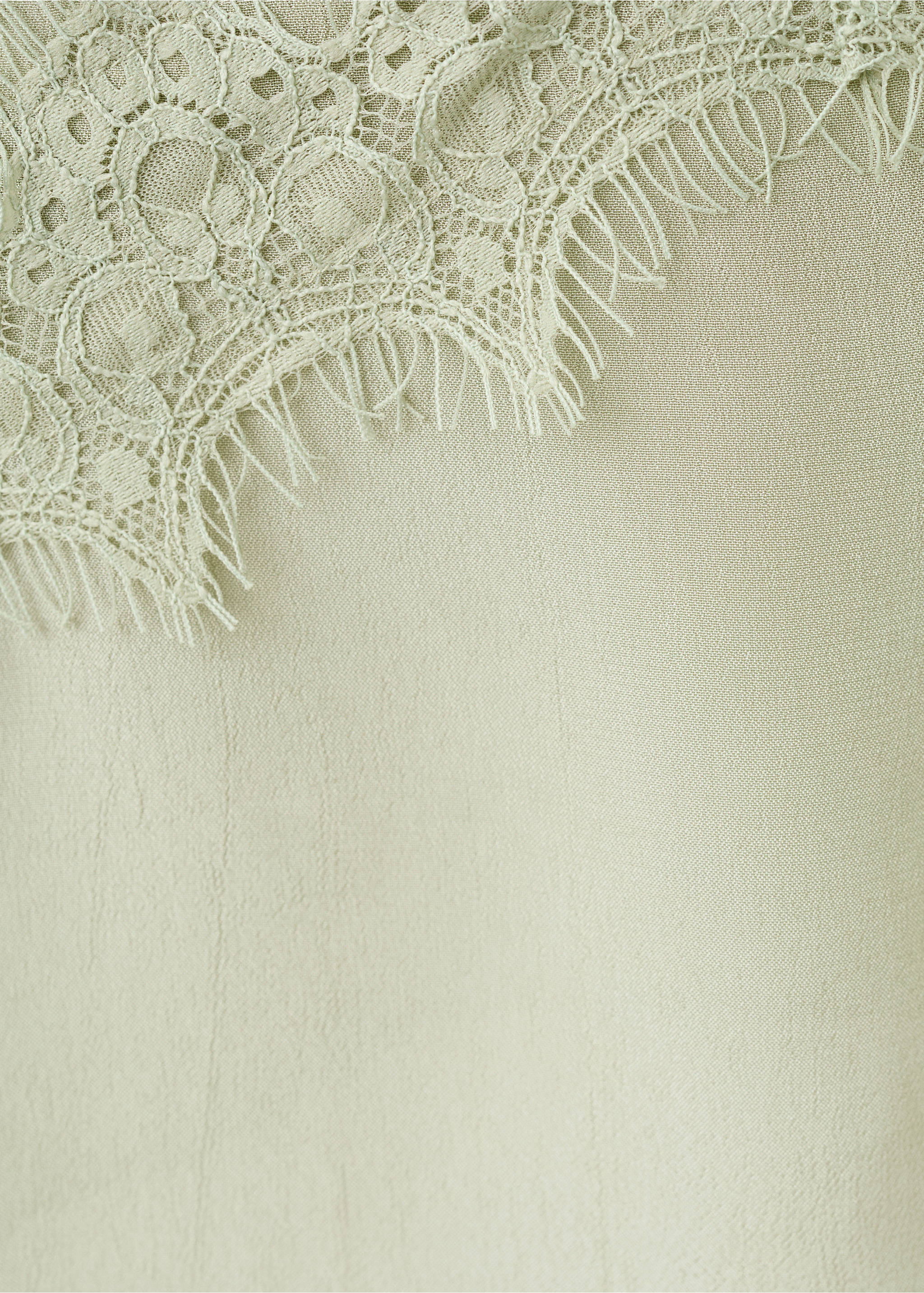 Embroidered appliqué top - Details of the article 0, Green. Ref: 27047161-00.