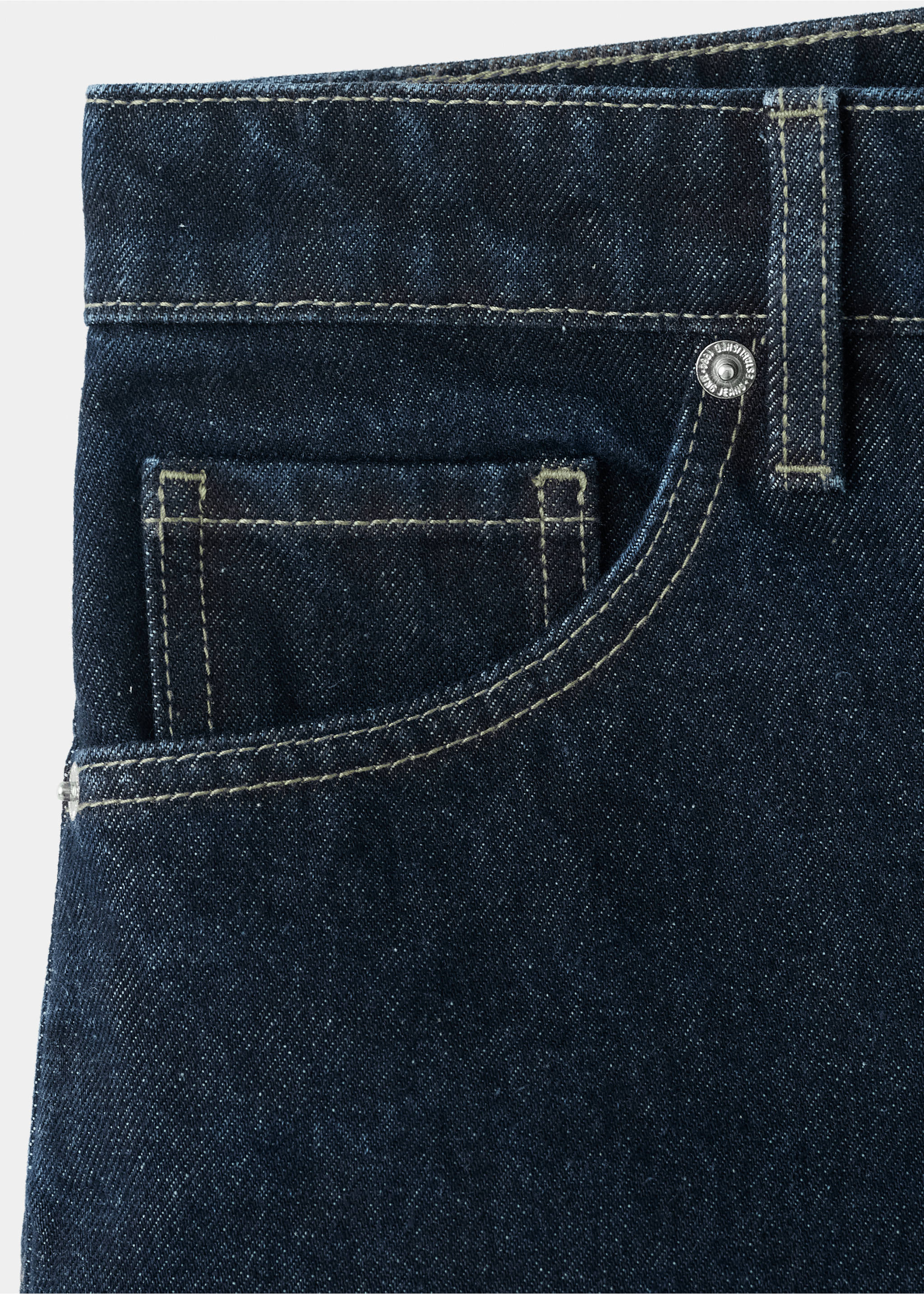 Shorts denim rectos tiro medio - Detalle del artículo 8, Azul. Ref: 27047162-00.