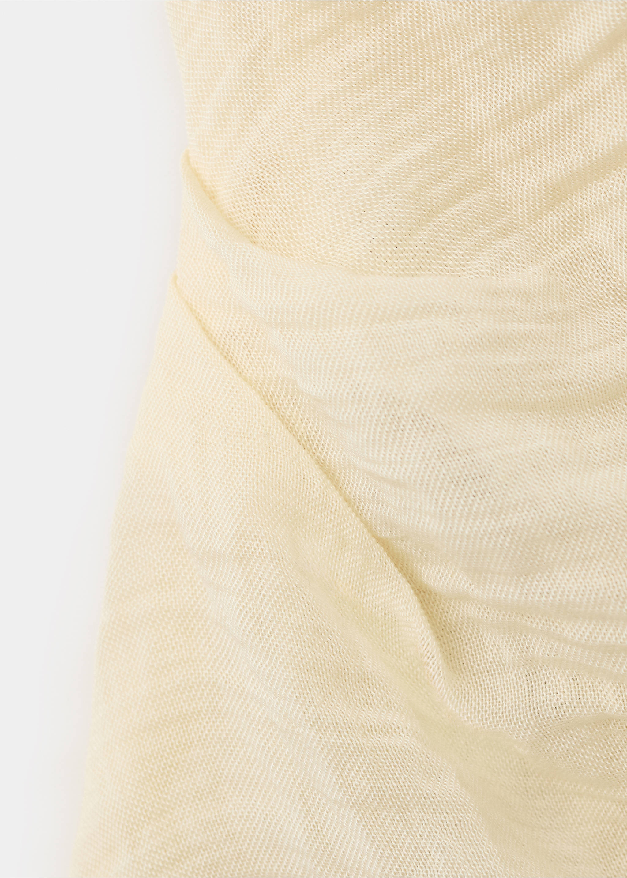 Ασύμμετρη μπλούζα ντραπέ - Λεπτομέρεια του προϊόντος 0, Εκρού. Ref: 27047163-00.