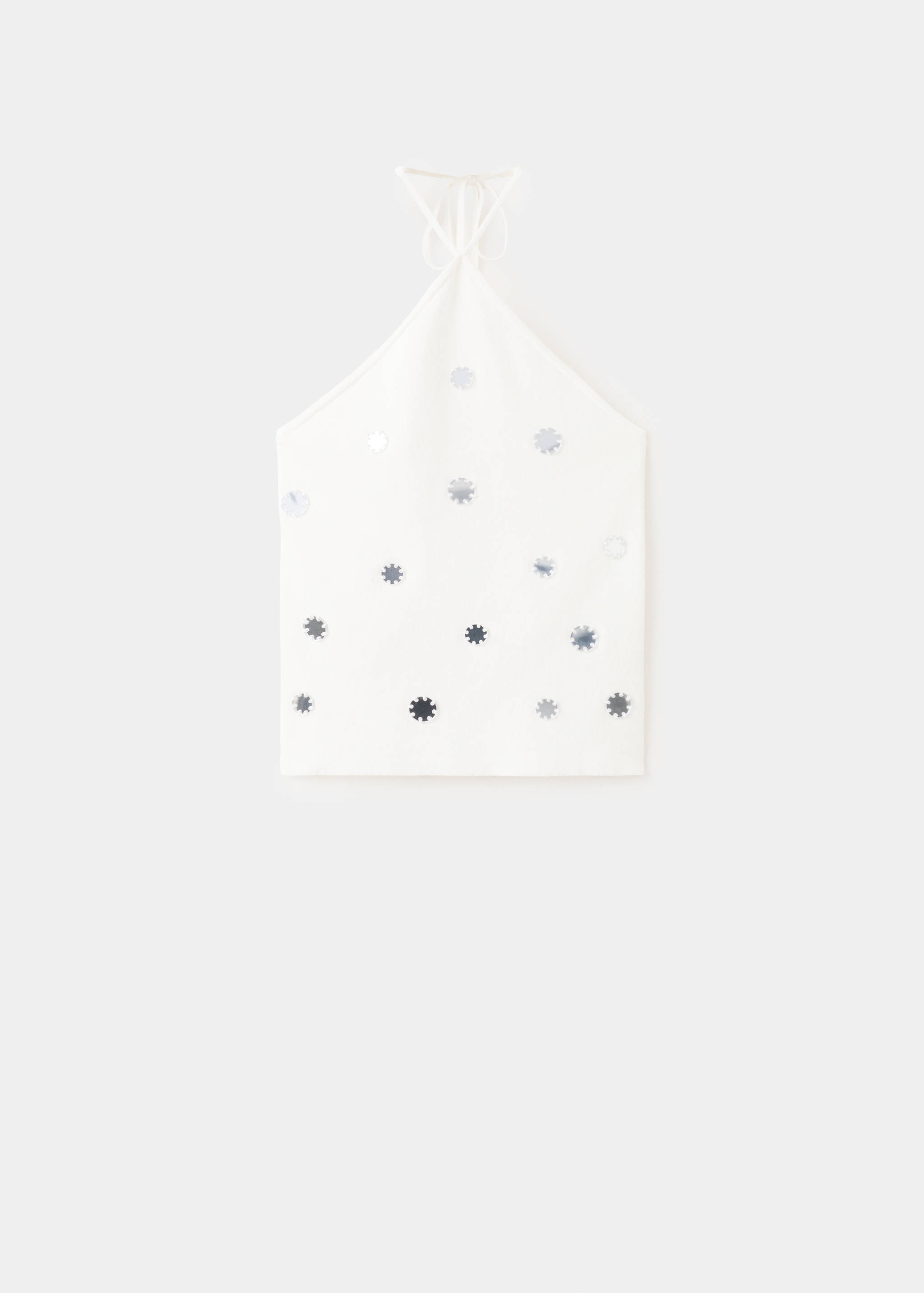 Halter top with metallic appliqués - Article without model