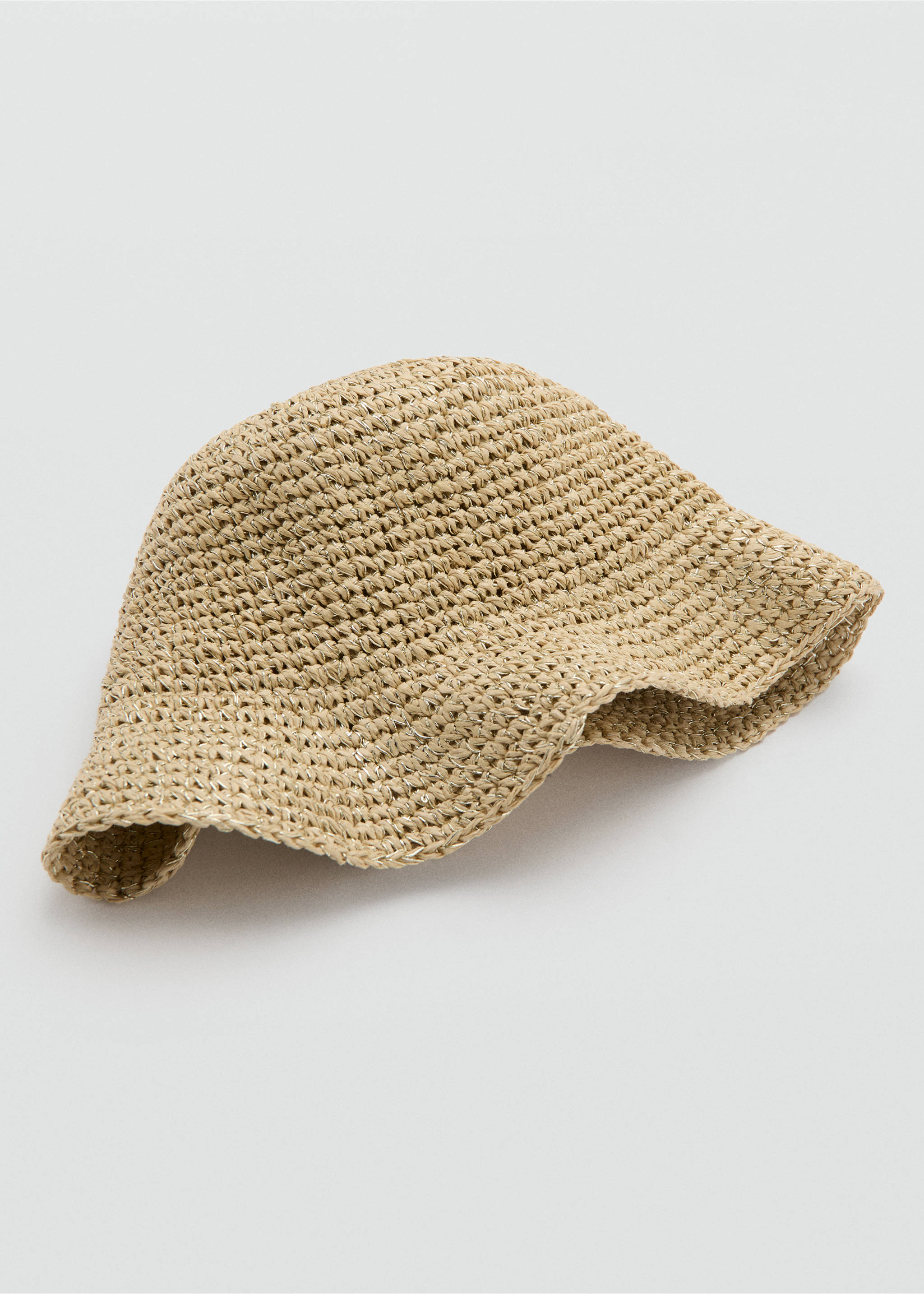 Natural fibre bucket hat - Details of the article 1, Beige. Ref: 27047779-00.