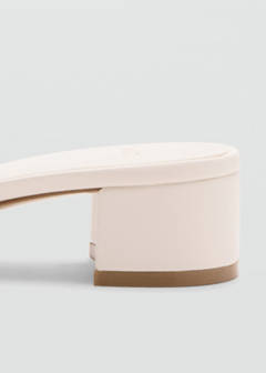 Block-heel sandals with strap — Ecru 3