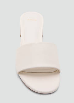 Block-heel sandals with strap — Ecru 4