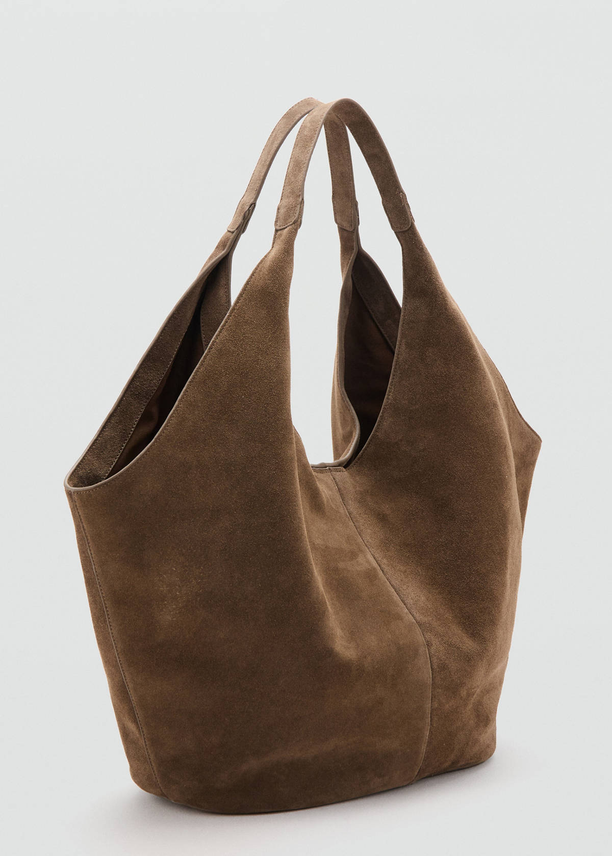 Suede shoulder bag — Brown