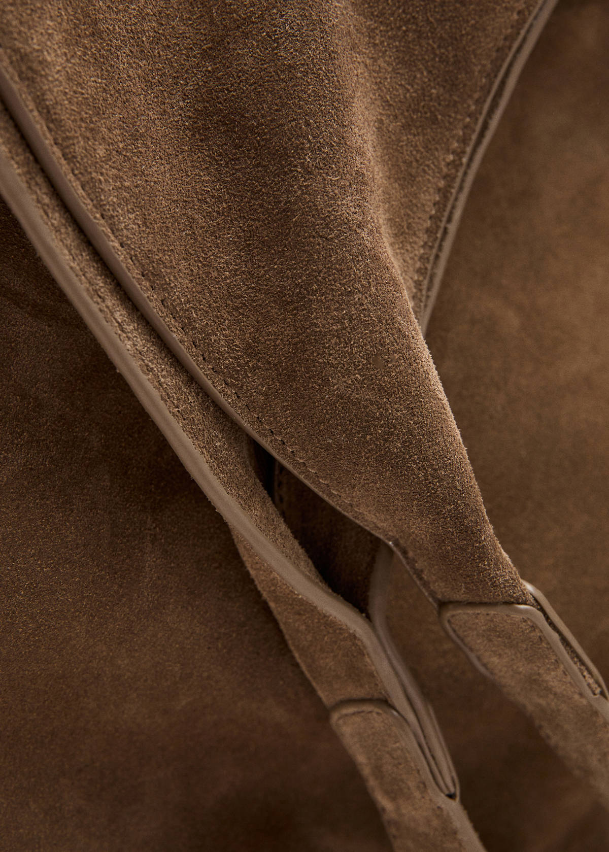 Suede shoulder bag — Brown