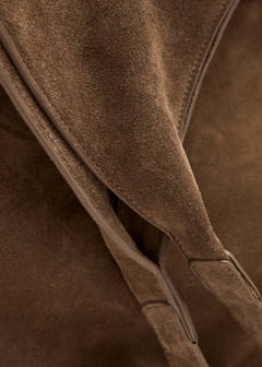 Suede shoulder bag — Brown 3