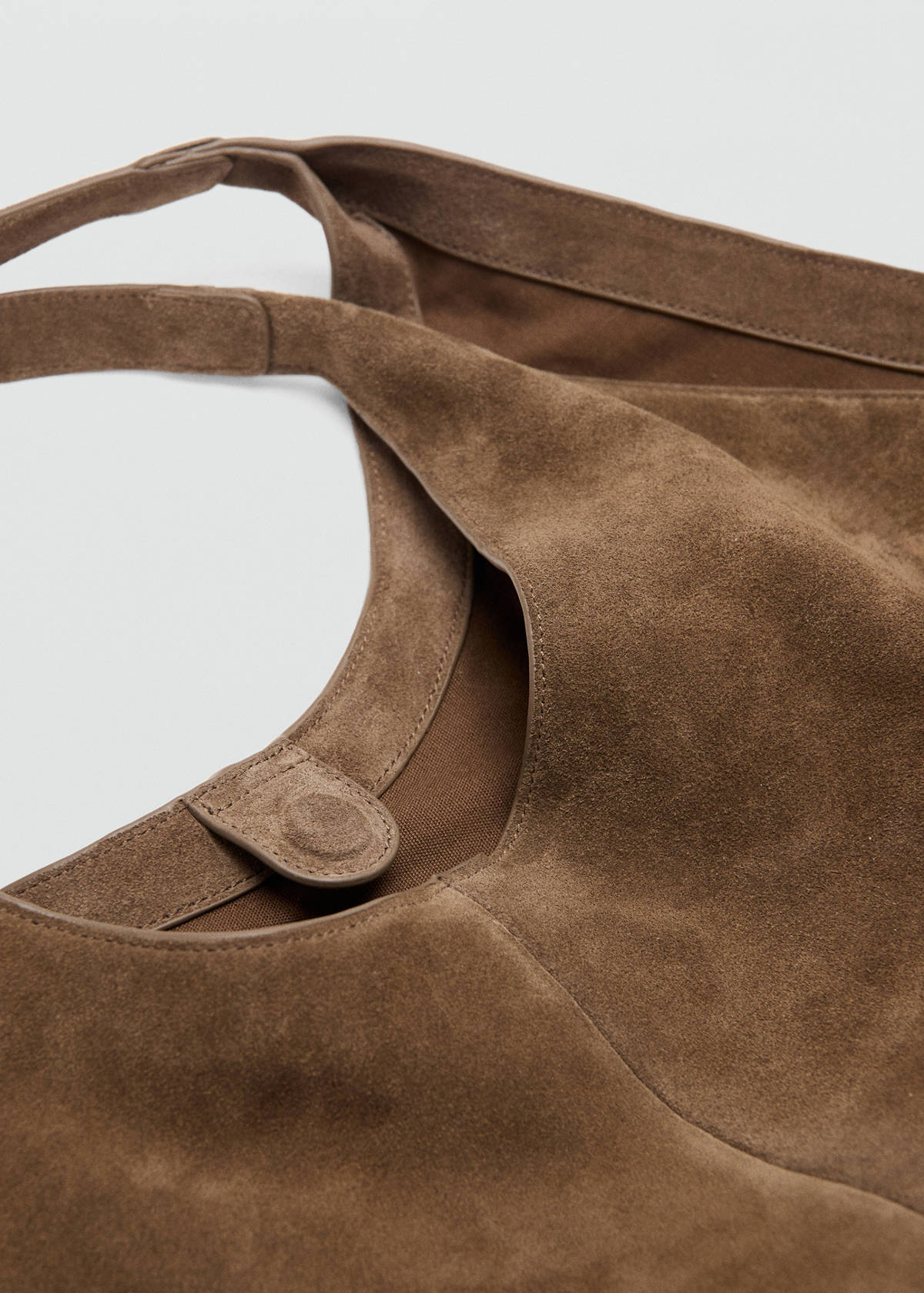 Suede shoulder bag — Brown