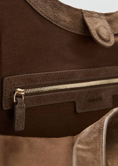 Suede shoulder bag — Brown 5