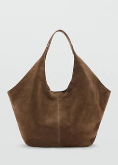 Suede shoulder bag — Brown 6