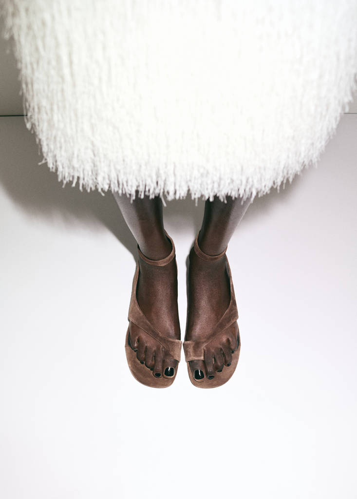 Leather straps sandals — Brown