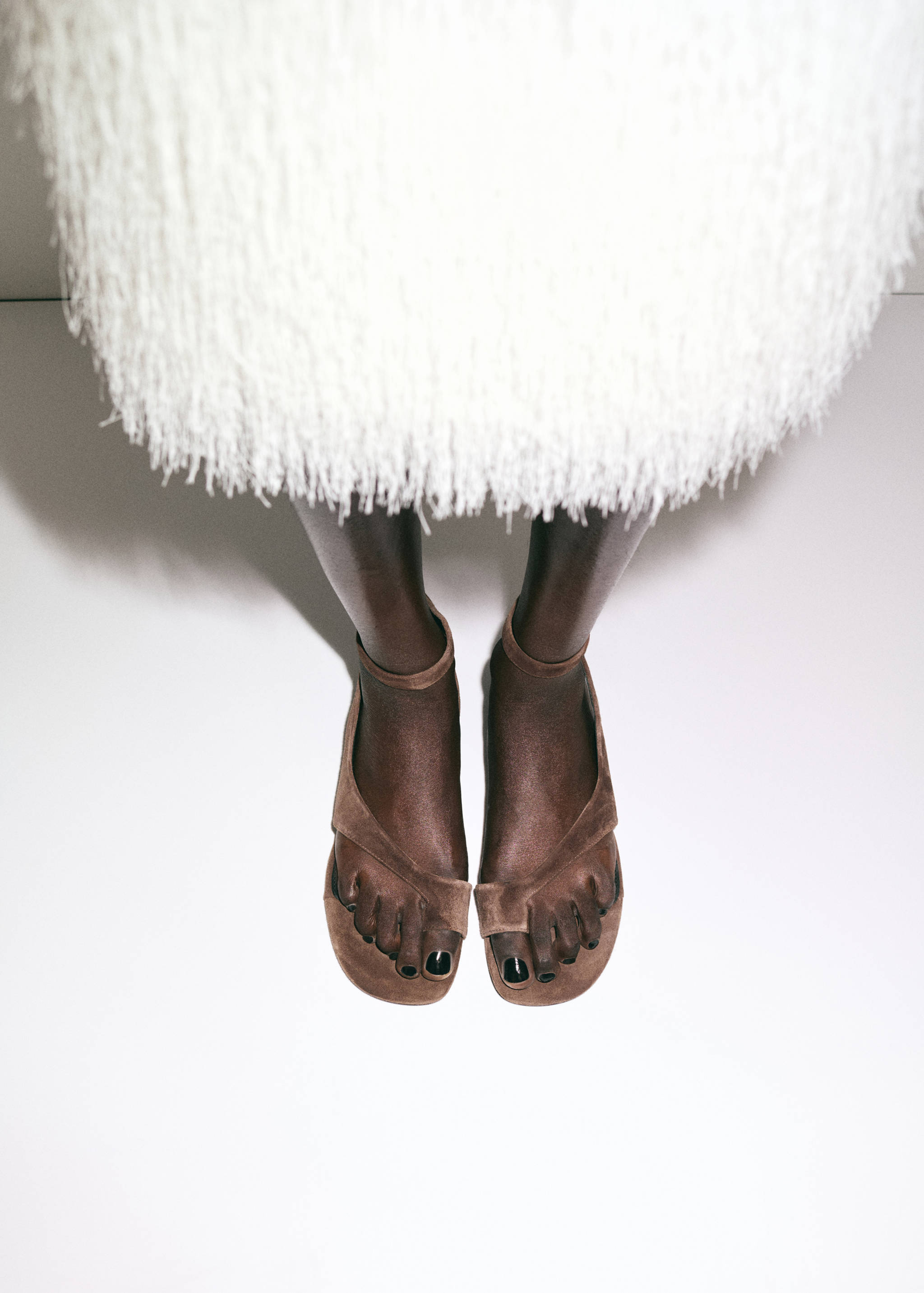 Leather straps sandals - General plane