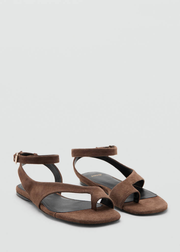 Leather straps sandals — Brown