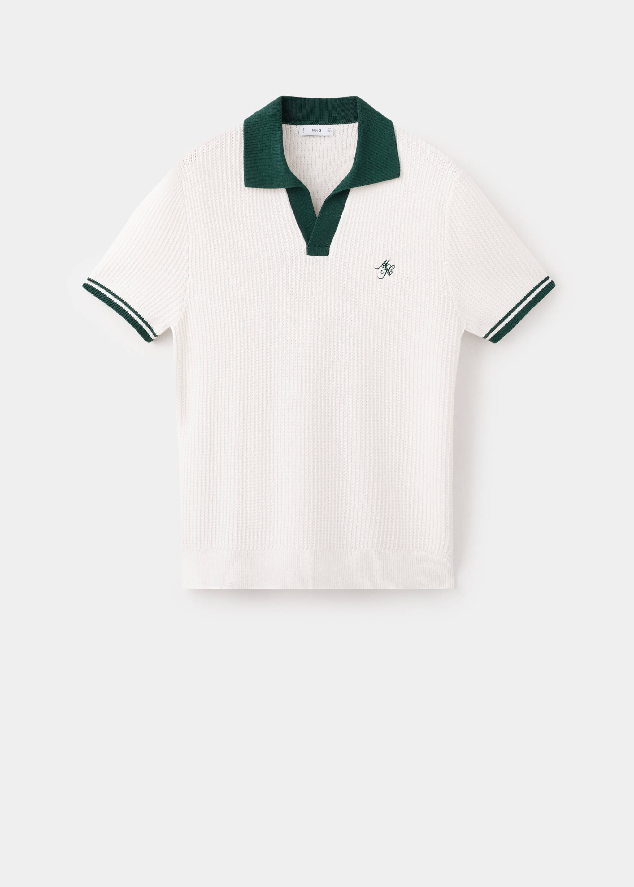 Cotton structured polo shirt - Article without model