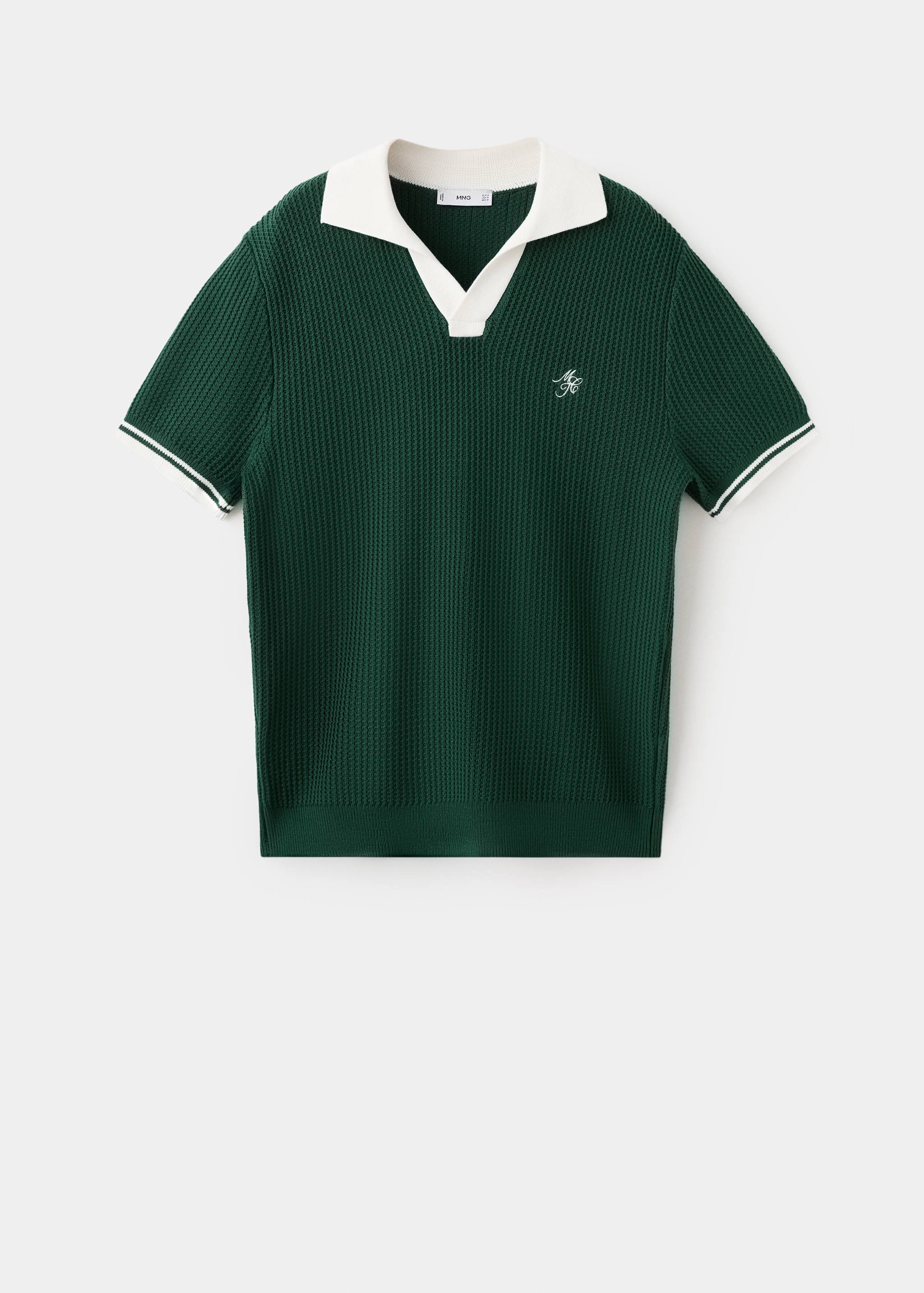 Cotton structured polo shirt - Article without model