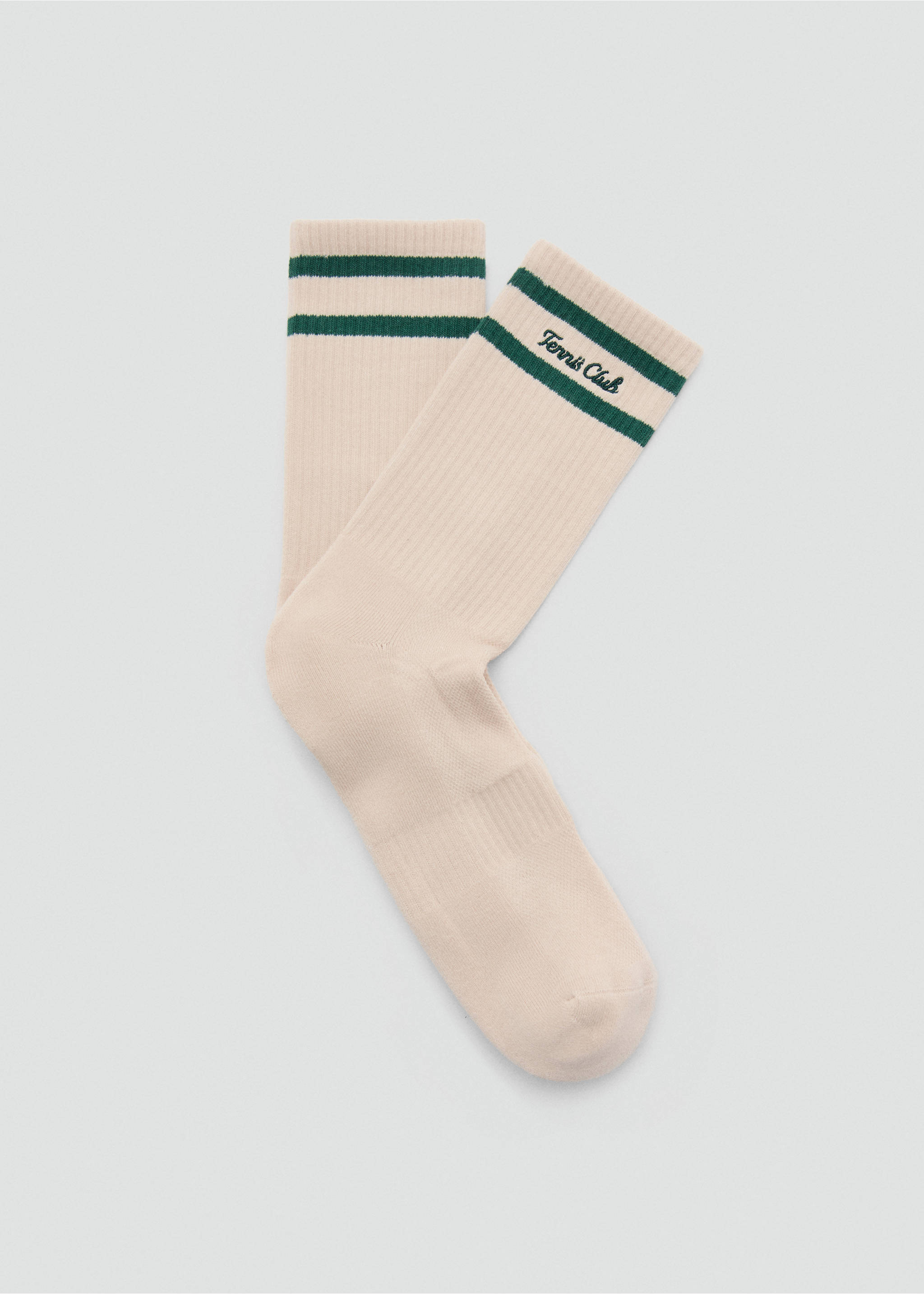 جوارب قطنية مخططة - منتج دون نموذج, بيج فاتح. Ref: 27047791-00.