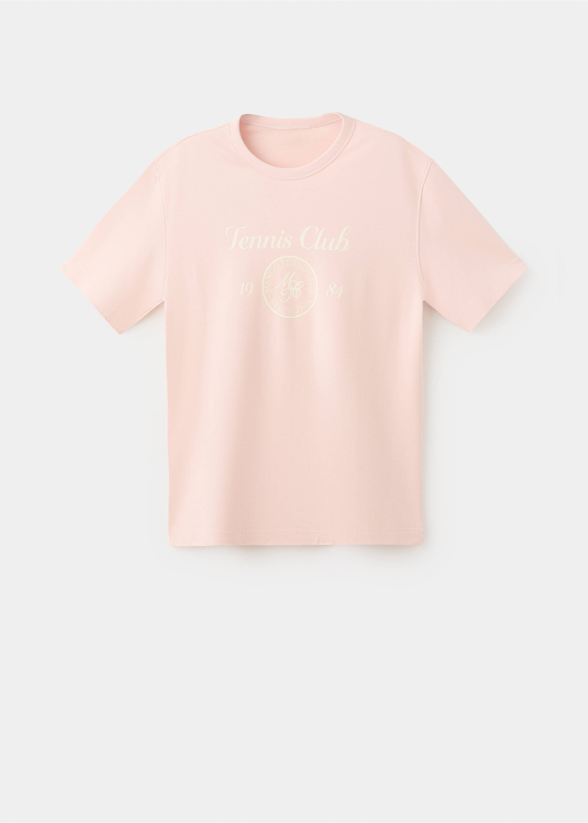 Gemustertes T-Shirt aus 100 % Baumwolle - Artikel ohne Model, Hellrosa. Ref: 27047793-00.