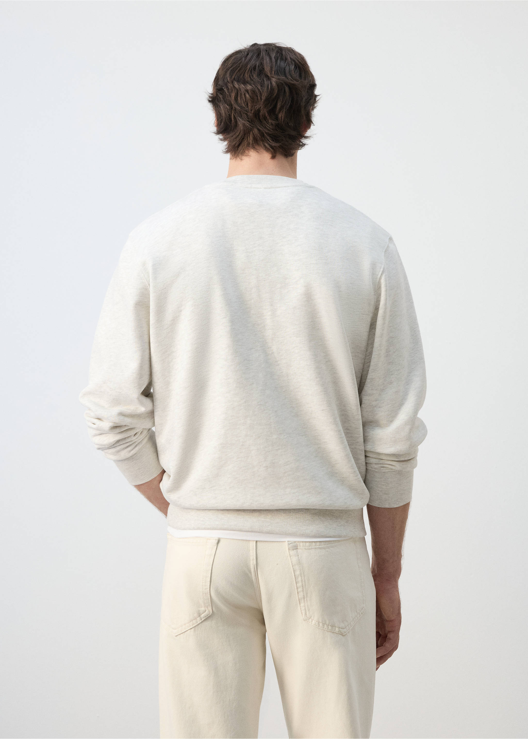 100% cotton polo sweatshirt - Reverse of the article, Grey. Ref: 27047794-00.