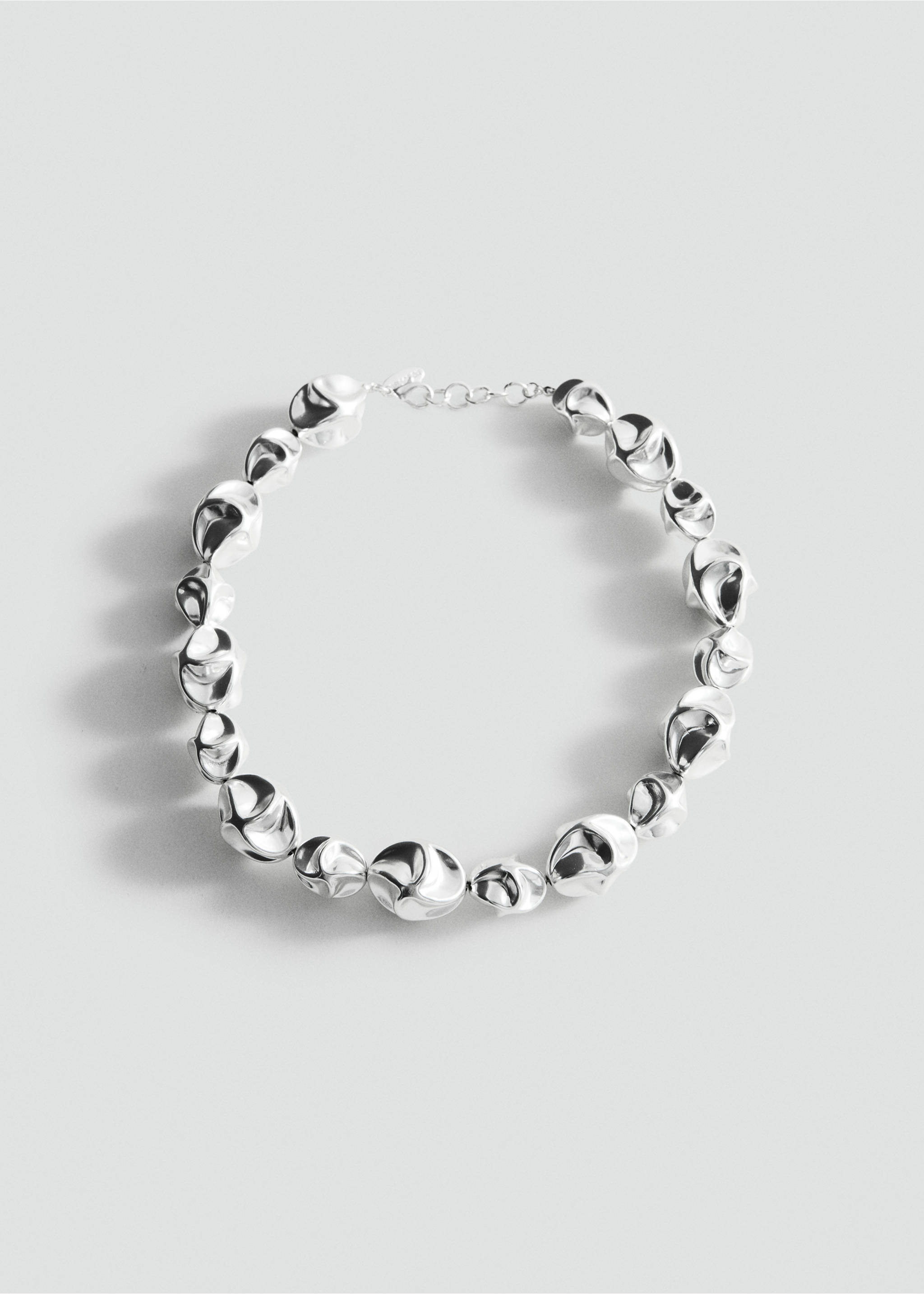 Necklace with irregular metallic pieces - Article without model, Silver. Ref: 27047798-00.