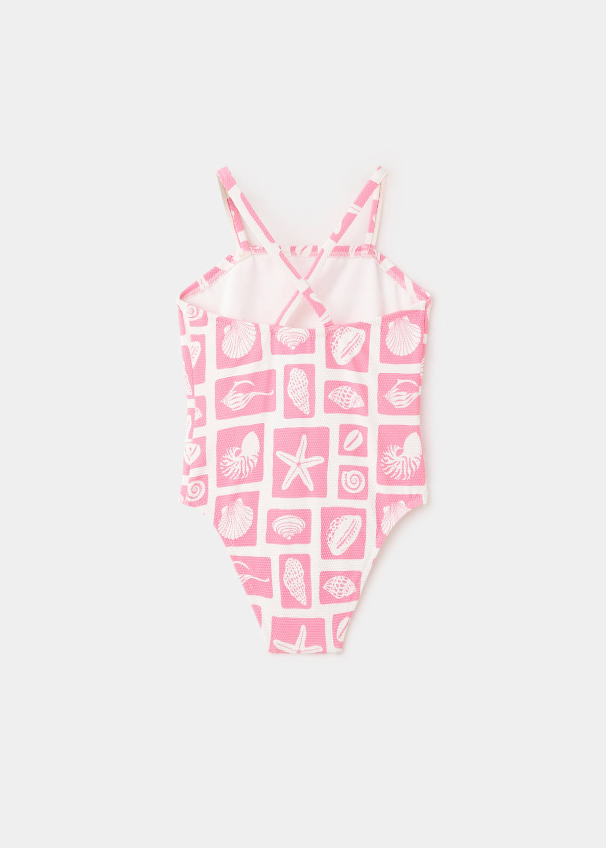 Marine-print swimsuit — Pink