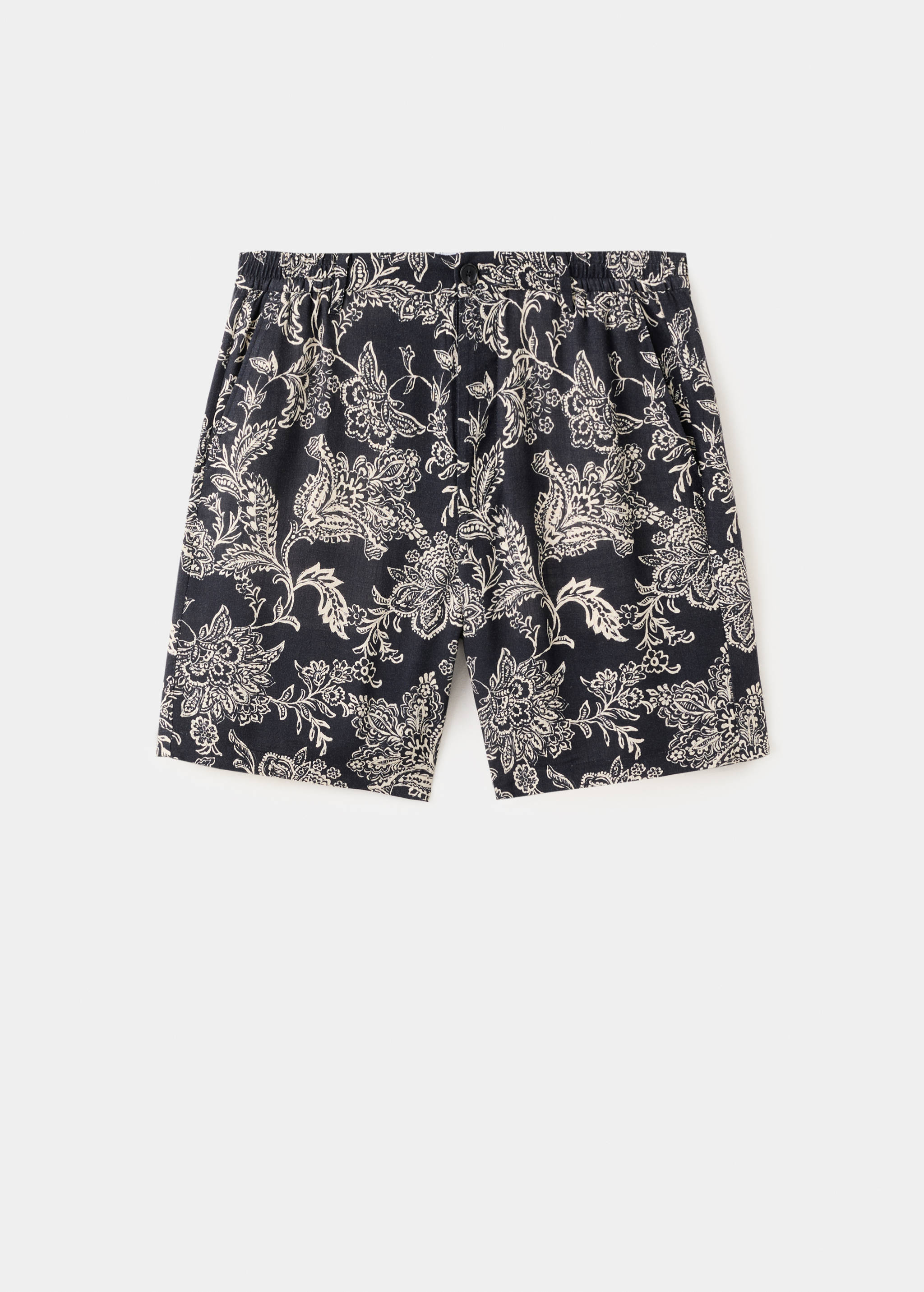 Printed slim fit bermuda shorts - Article without model