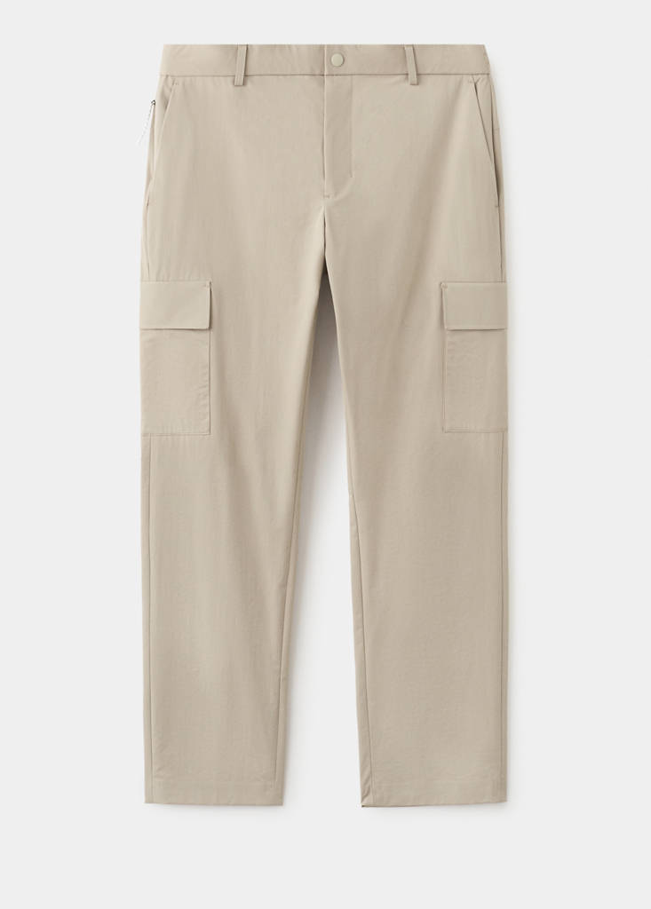 Slim fit comfort stretch cargo trousers — Beige