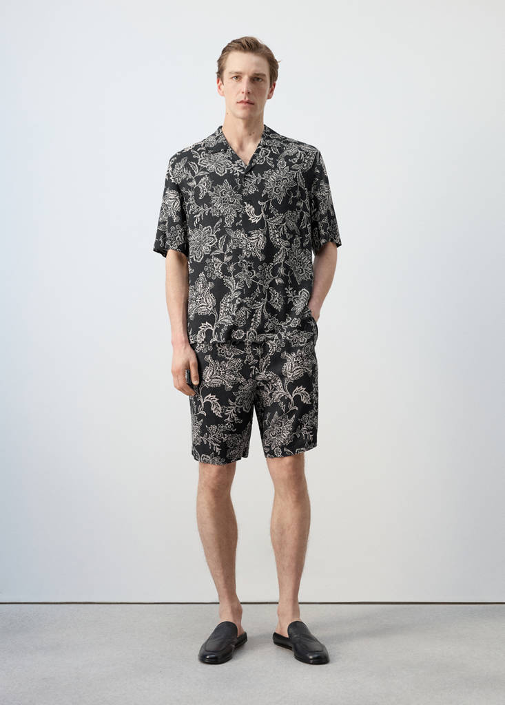 Regular-fit printed shirt — Black