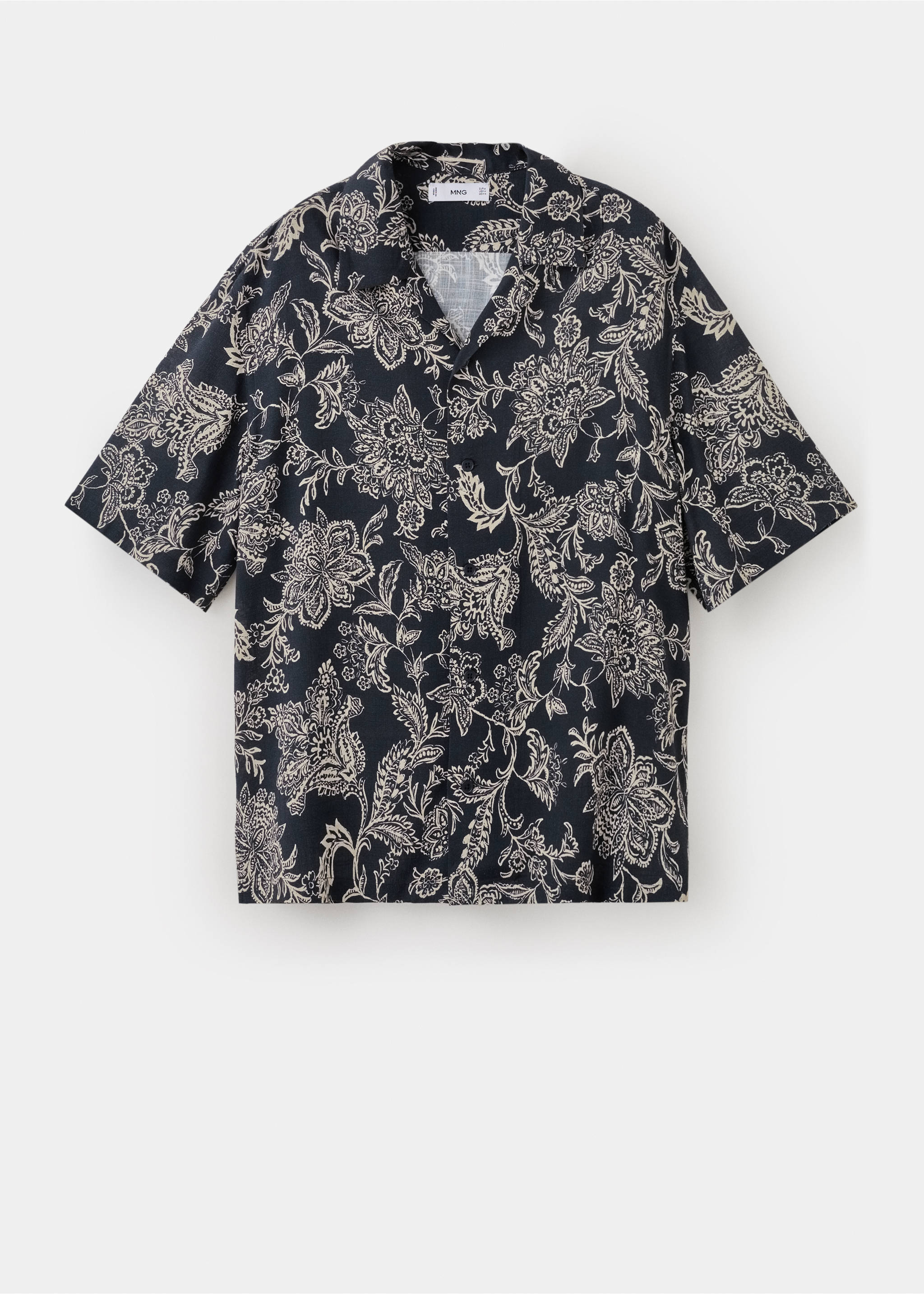 Camisa estampada regular fit - Artículo sin modelo, Negro. Ref: 27047898-00.