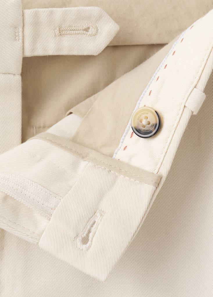 Regular-fit 100% cotton trousers — Beige