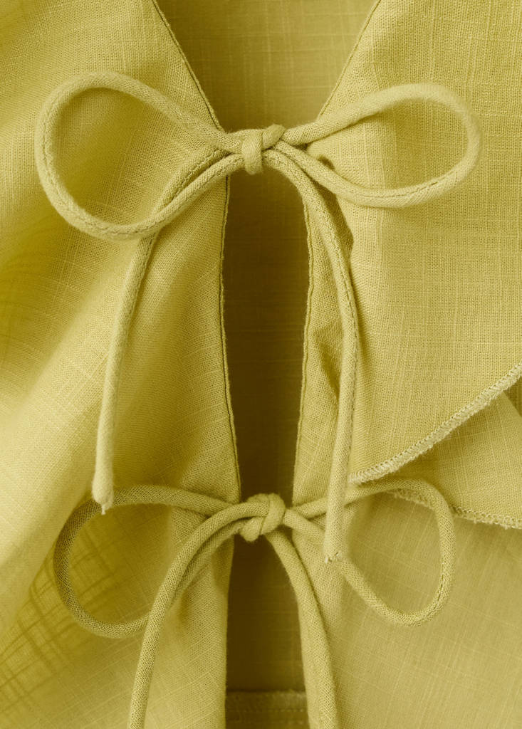 Ruffled top — Pastel Green