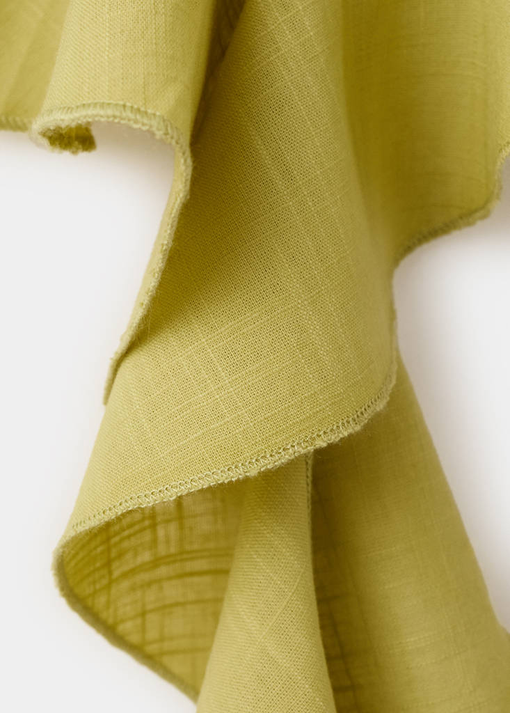Ruffled top — Pastel Green