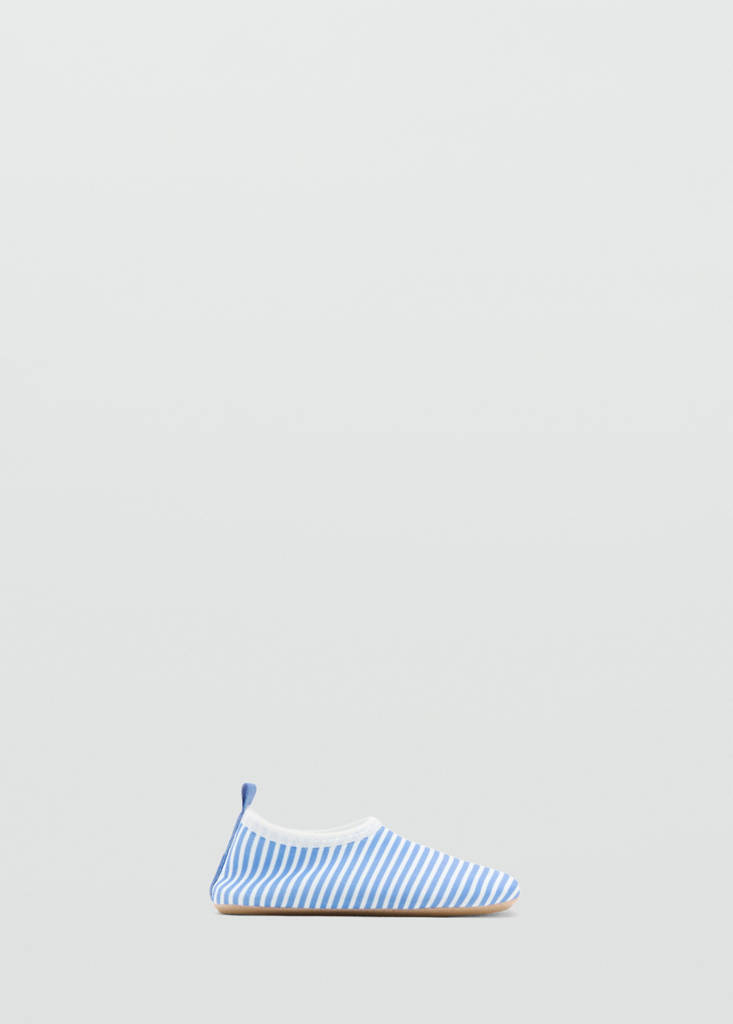 Striped booties — Sky Blue