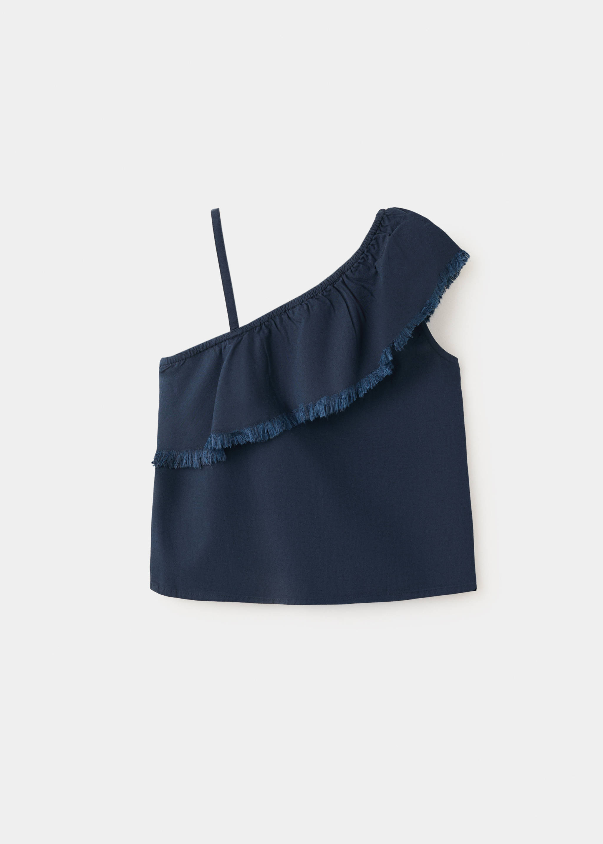 Ruffle asymmetric blouse - Reverse of the article