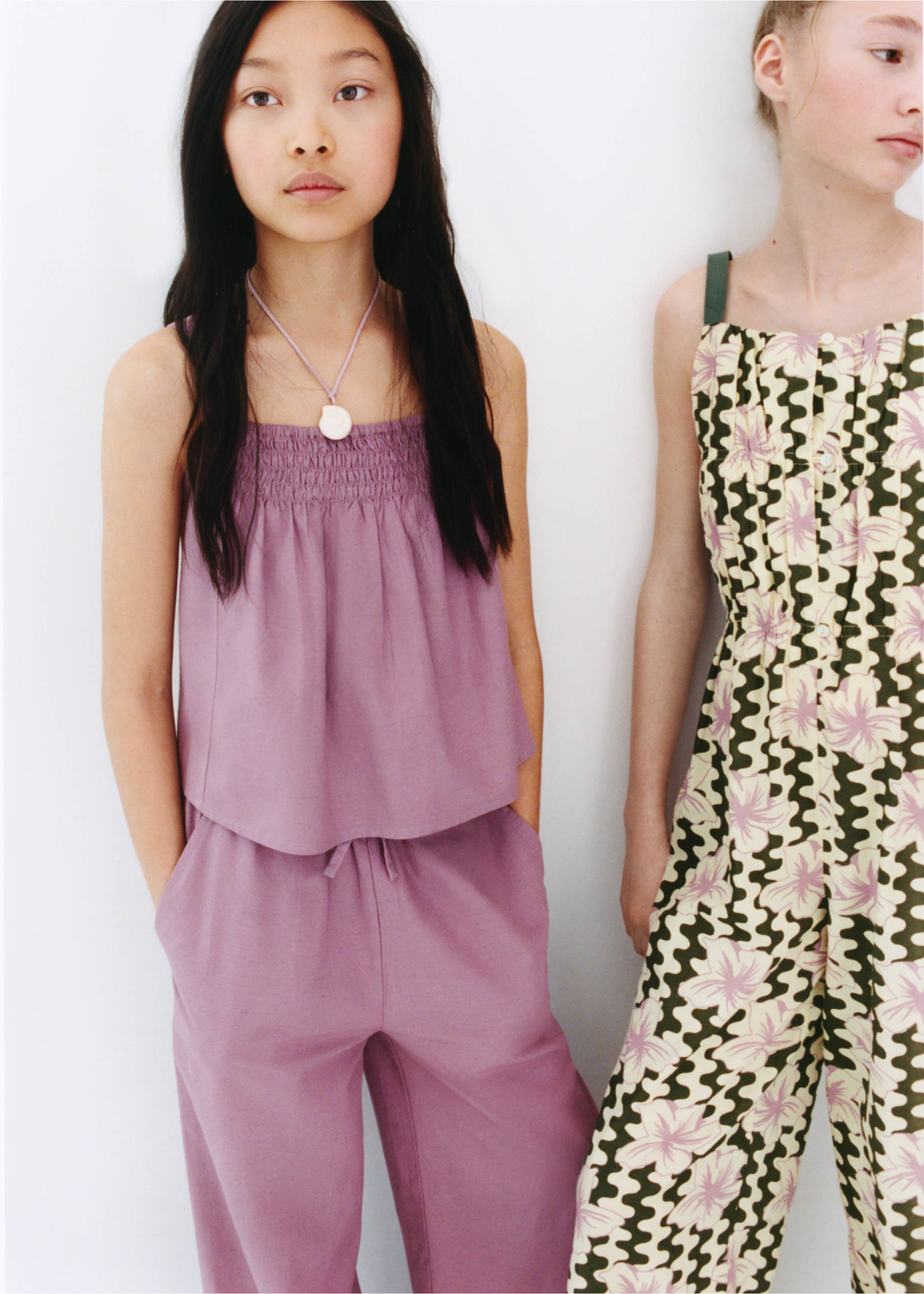 Wool cotton-blend blouse - Details of the article 5, Light/Pastel Purple. Ref: 27047910-00.