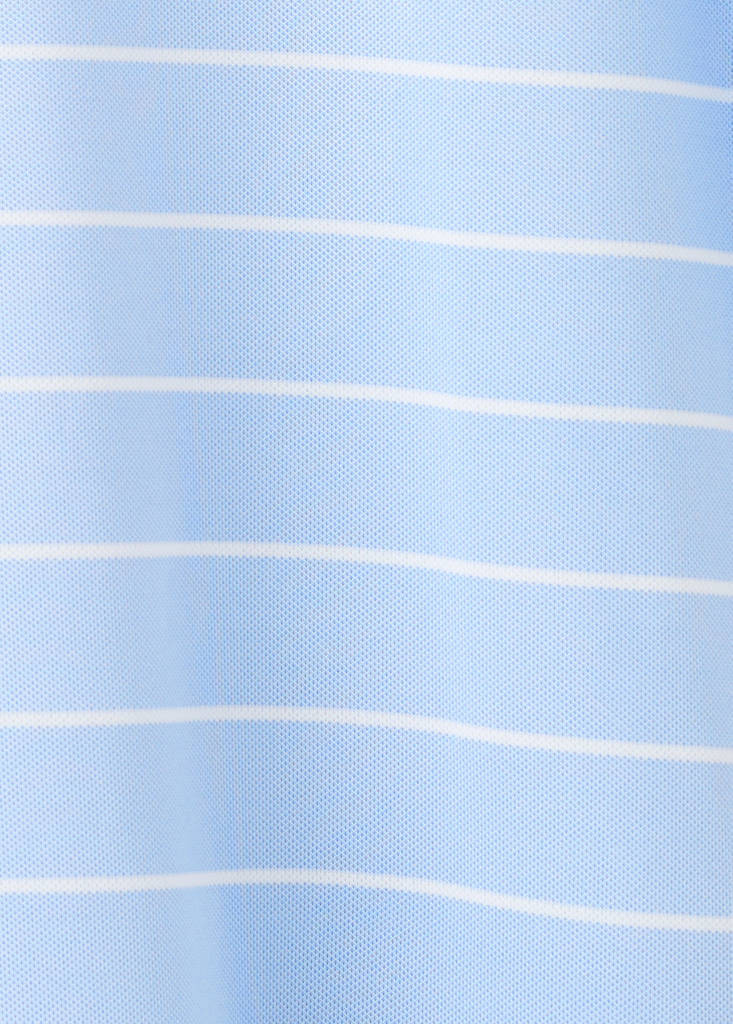 Slim fit striped polo shirt COOLMAX® — Sky Blue