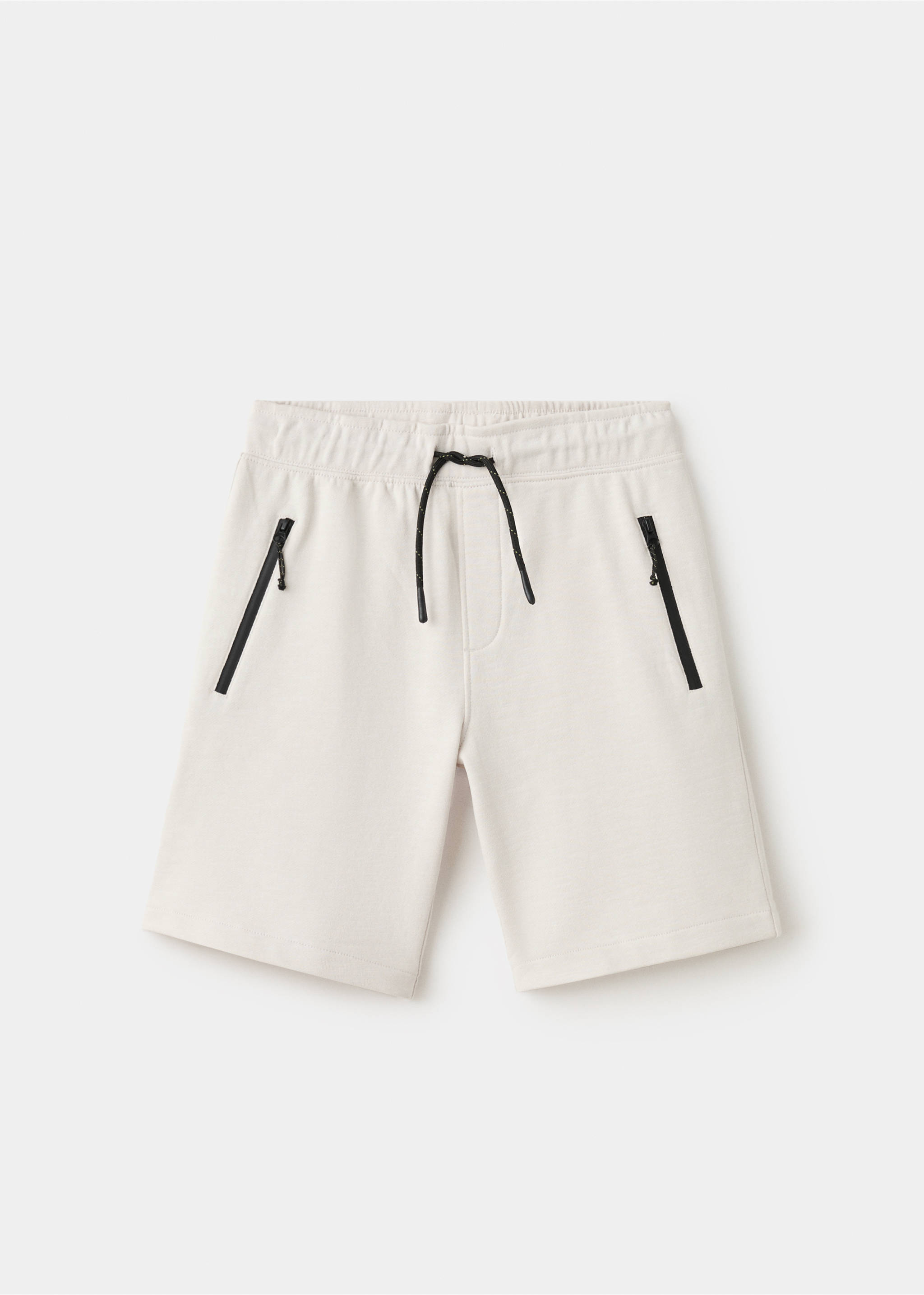Bermuda shorts with drawstring - Article without model, Ecru. Ref: 27047913-00.