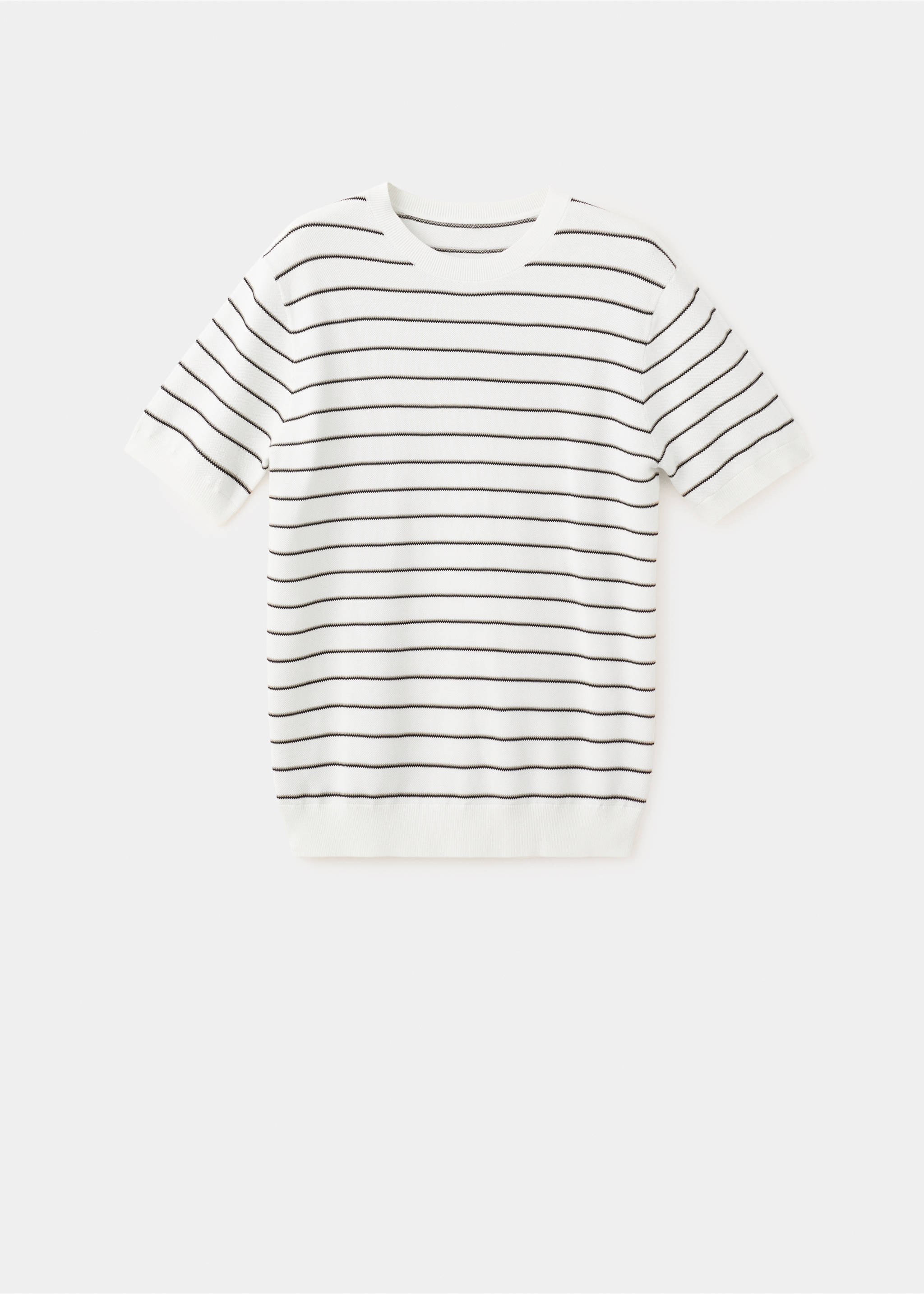 Camiseta algodón punto rayas - Artículo sin modelo, Blanco roto. Ref: 27047914-00.