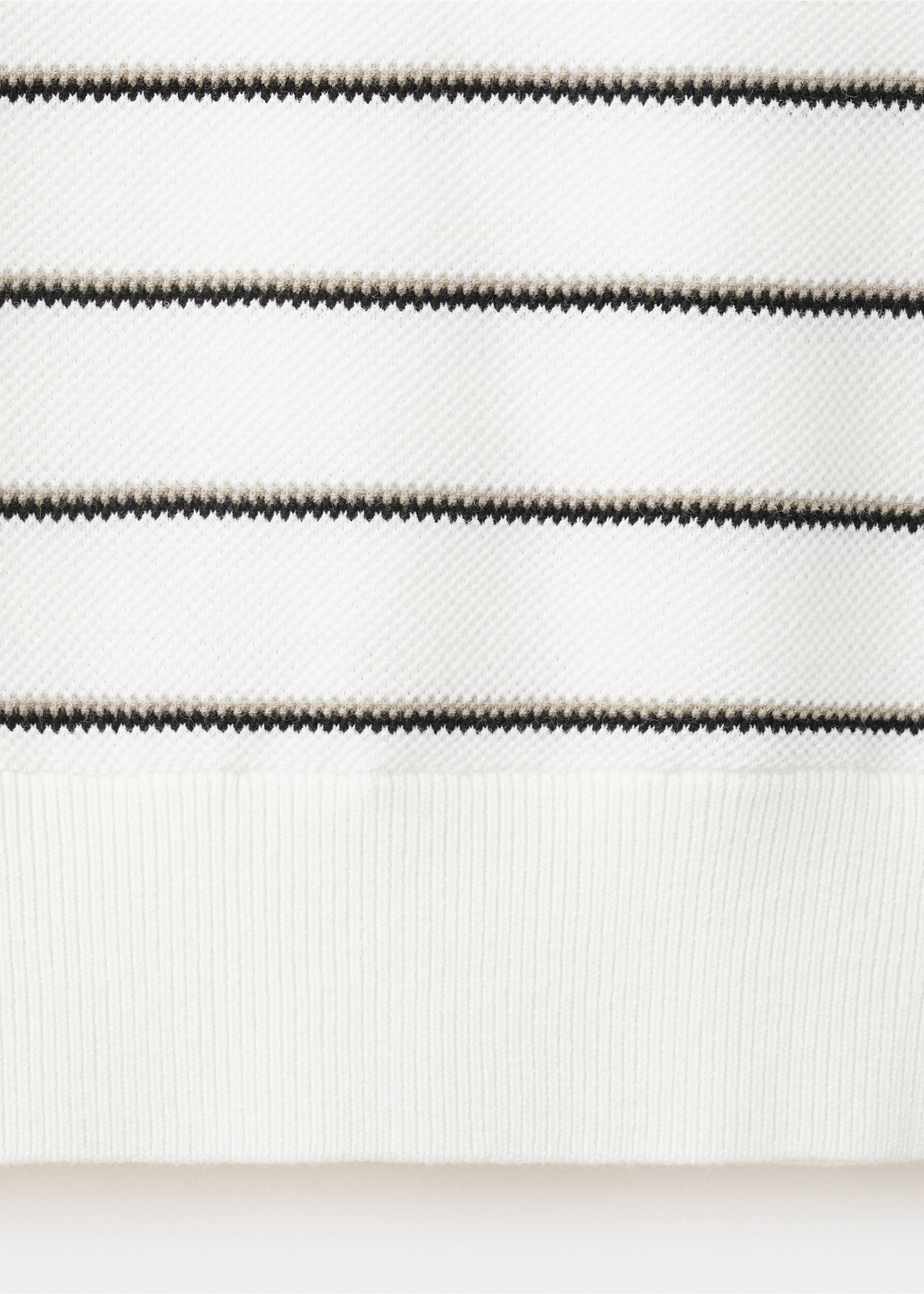 Camiseta algodón punto rayas - Detalle del artículo 0, Blanco roto. Ref: 27047914-00.
