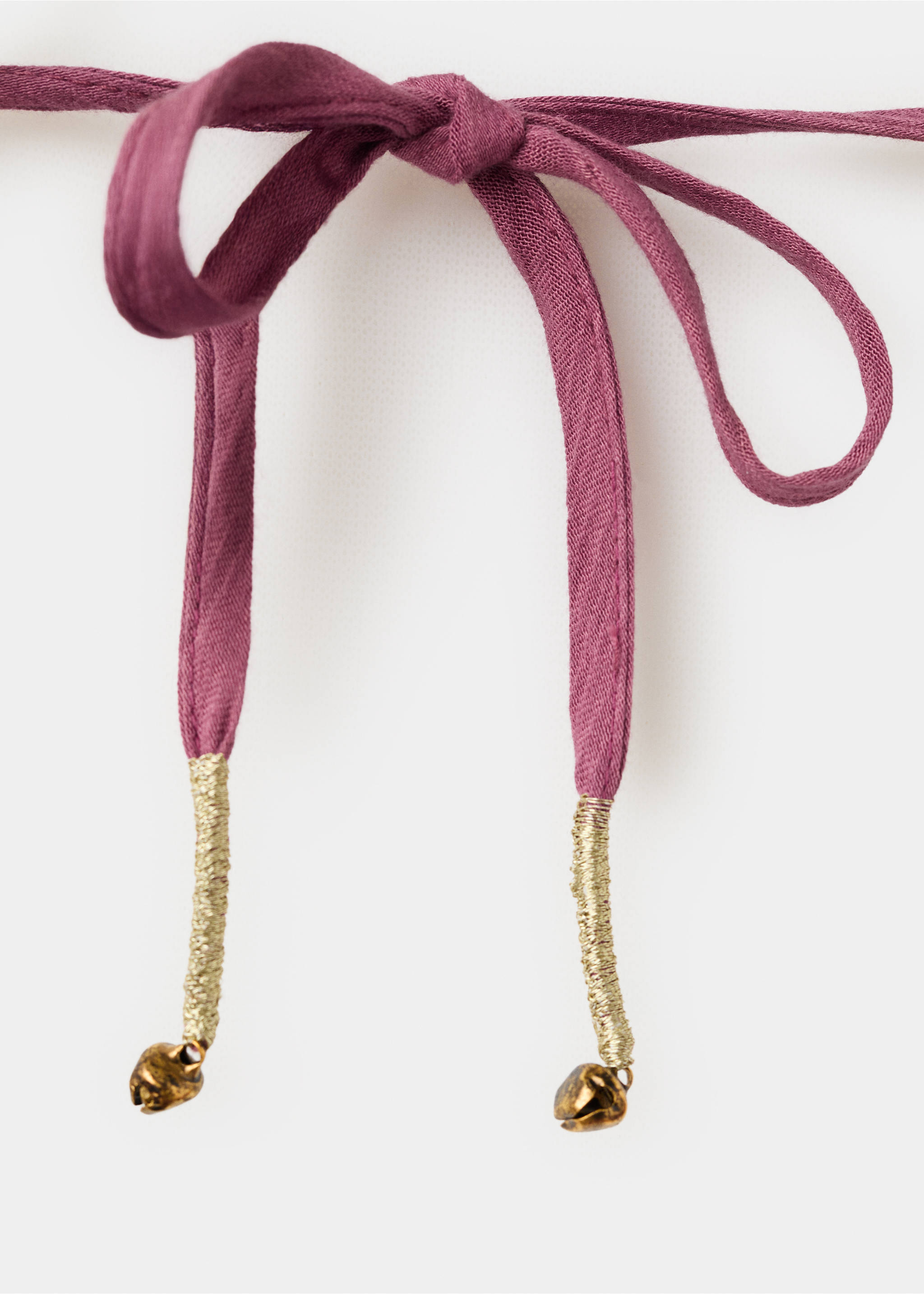 Halter neck ruffled top - Details of the article 8, Pastel Pink. Ref: 27047915-00.