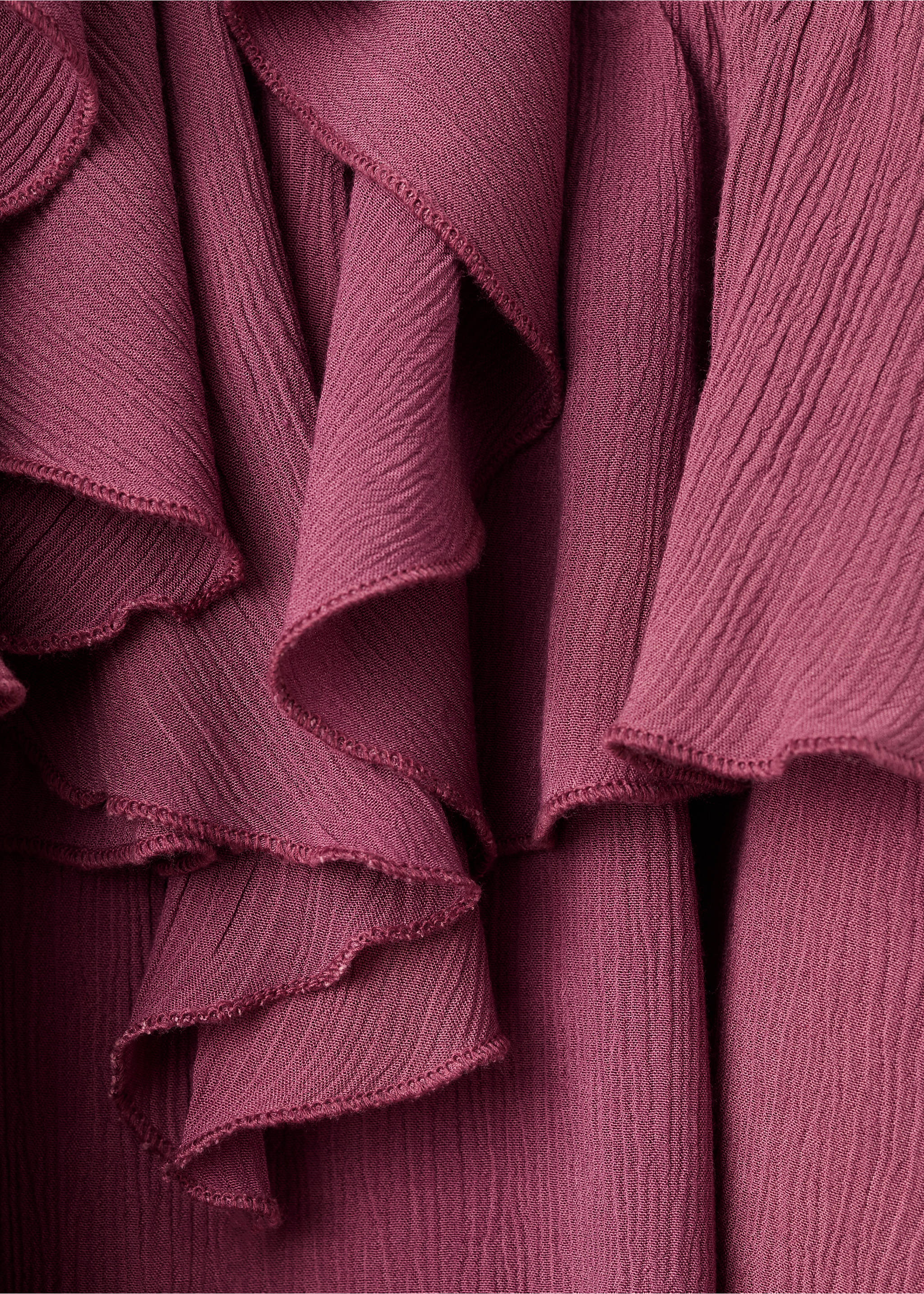 Halter neck ruffled top - Details of the article 0, Pastel Pink. Ref: 27047915-00.