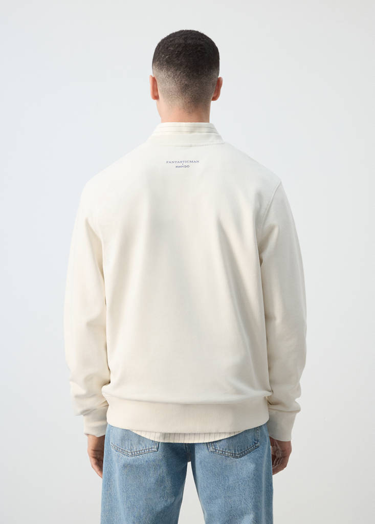 Printed sweatshirt 100% cotton — Off White