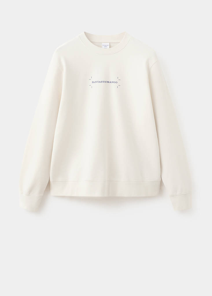 Printed sweatshirt 100% cotton — Off White