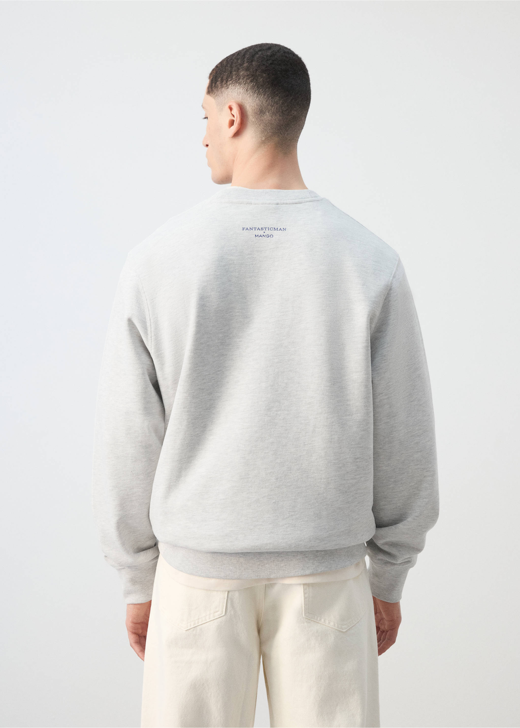 100% cotton hooded sweatshirt text - Reverse of the article, Medium Heather Grey. Ref: 27047918-00.