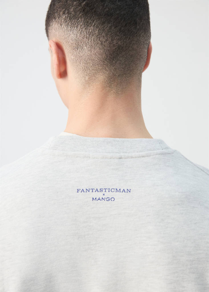 Printed sweatshirt 100% cotton — Medium Heather Grey